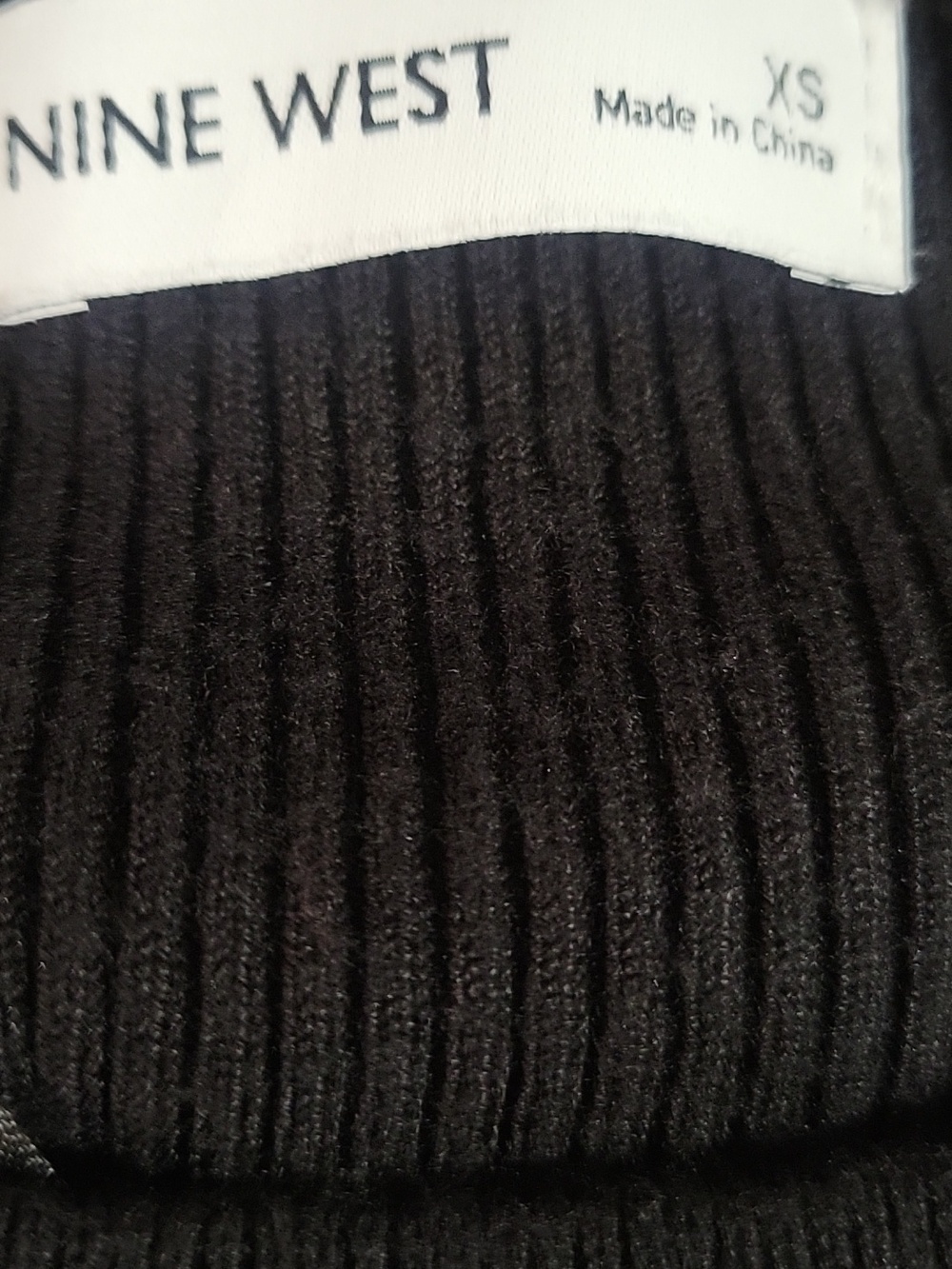 Nine West Black Ribbed Knit Top - Picture 2 of 4